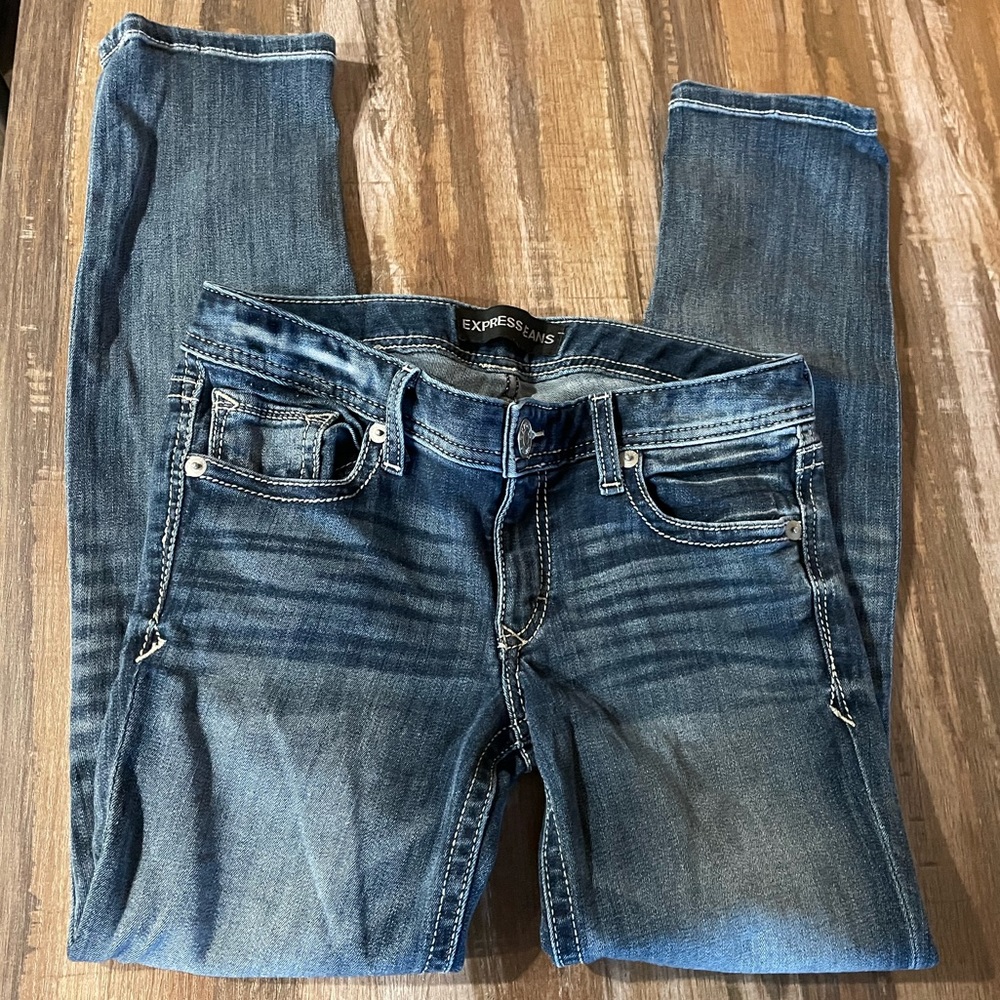 Express women’s jeans, Stella, low, rise skinny